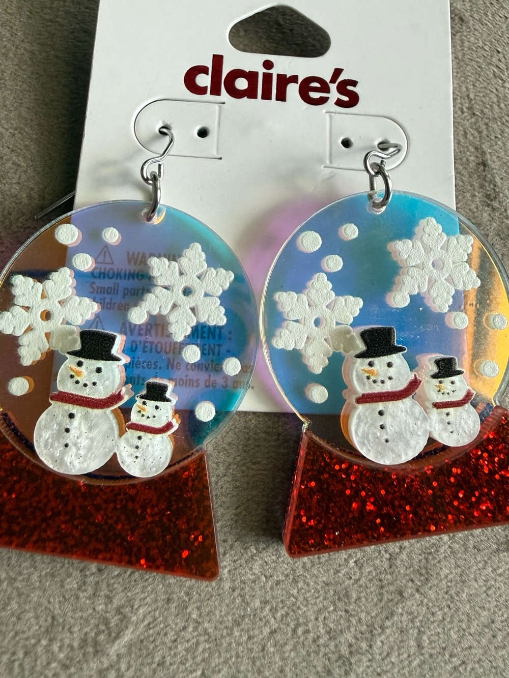 Claire's White Hook Earrings with Silver Wires